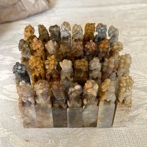 Vintage Carving Chinese Stone Seal Stamps